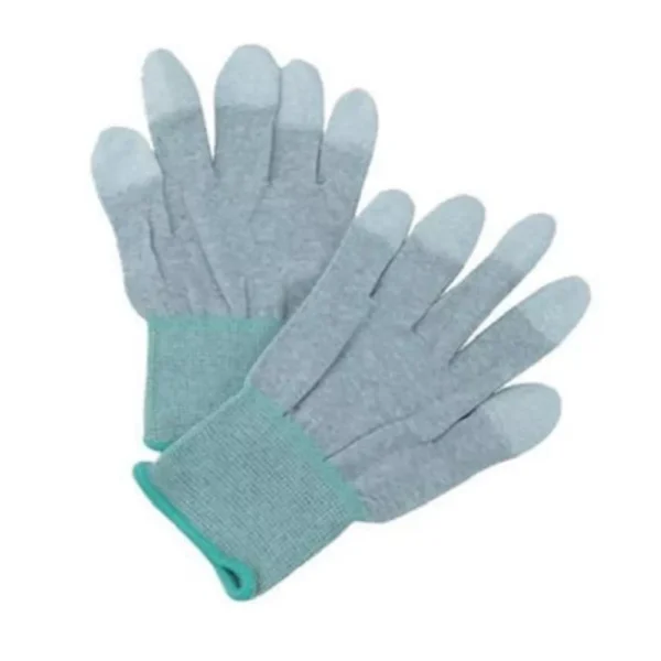 ESD Nylon Glove with carbon fiber, PU finger coating FR0305